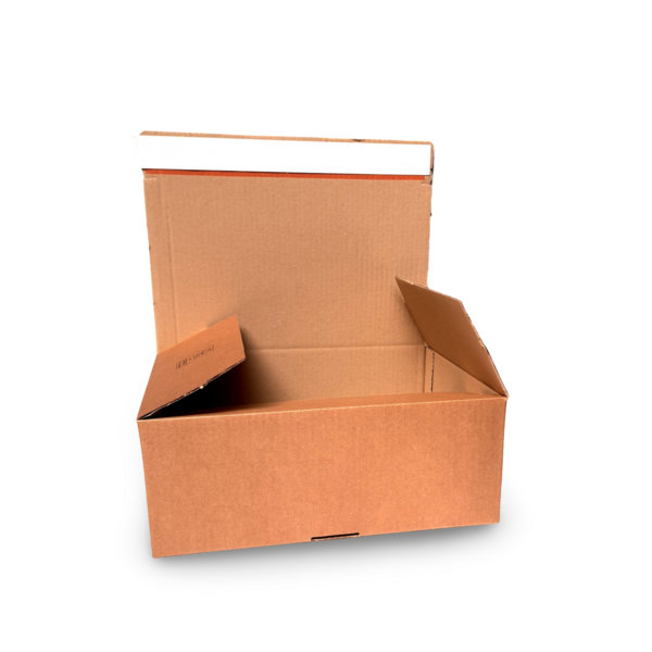 Autolock box MK50 brown – 345x256x130mm with automatic bottom and self-adhesive strip (10 pcs)