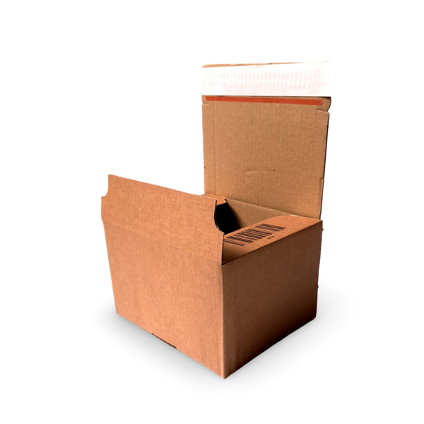 Autolock box MK26 brown – 210x180x130mm with automatic bottom and self-adhesive strip (15 pcs)