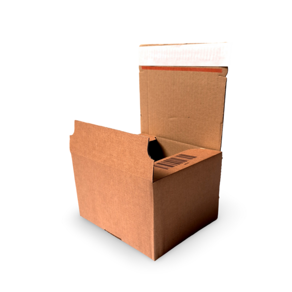 Autolock doos MK26 bruin – 210x180x130mm met automatische bodem en plakstrip (15 stuks)