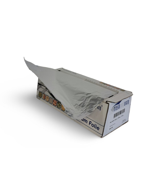 Aluminiumfolie 30cm x 250 meter 11my – dispenserdoos – professionele kwaliteit