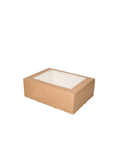  Kraft pastry box with window 260x200x90mm (50 pcs)