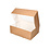 Kraft pastry box with window 260x200x90mm – 6-point glued pastry box (50 pcs)
