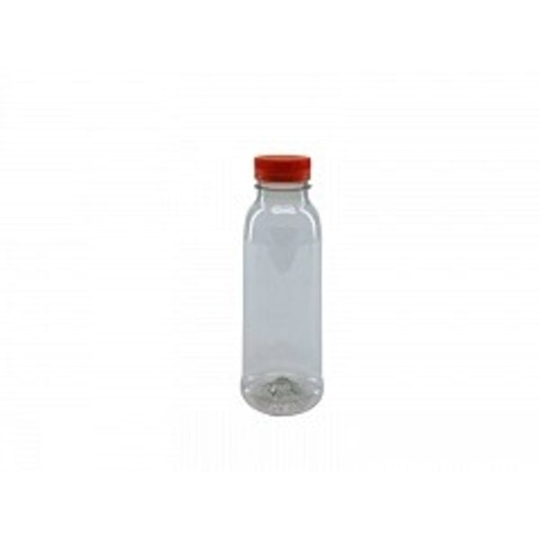 PET fles 330cc transparant met dop – kunststof drankfles voor sappen en smoothies (150 stuks)
