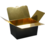 Black cardboard ballotin 150g – gold interior – luxury chocolate box – 50 pcs