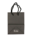 Luxury black gift bag with cord 11x6.5x14.5cm FSC – sturdy cardboard carrier bag (25 pcs)