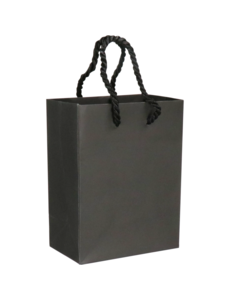  Black gift bag with cord 11x6.5x14.5cm FSC (25 pcs)