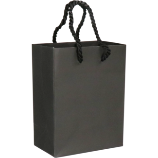 Draagtas zwart met koord 11x6,5x14,5cm FSC (25 st)