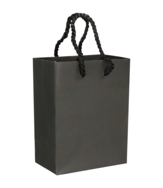 Draagtas zwart met koord 11x6,5x14,5cm FSC (25 st)