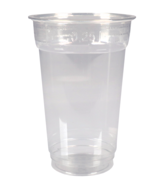Transparent RPET Beer Cup 250/300ml, 100 pcs (incl. SUP €1.00)