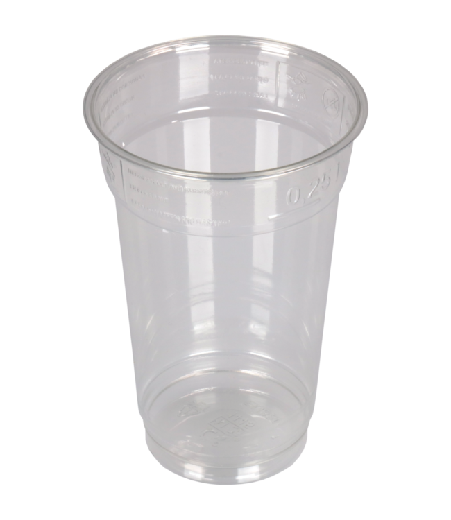Transparant RPET Bierglas 250/300 ml – Herbruikbare Drinkbeker – 100 stuks (incl. SUP €1,00)