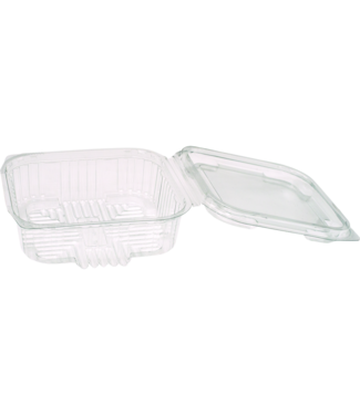 Saladebak met vaste deksel RPET 375ml, 150 stuks (incl. toeslagen)