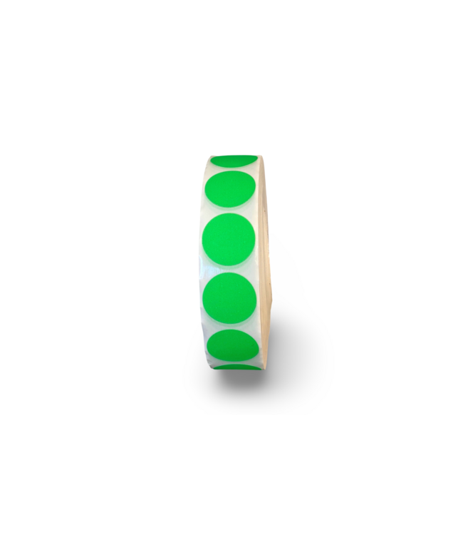 Fluorescent Round Labels Ø25mm on Roll – 2000 pcs