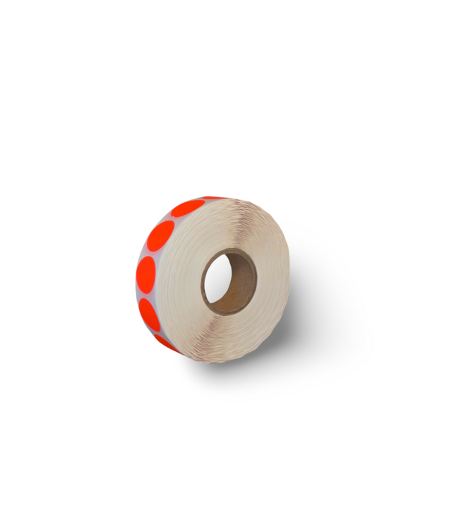 Fluorescent Round Labels Ø25mm on Roll – 2000 pcs