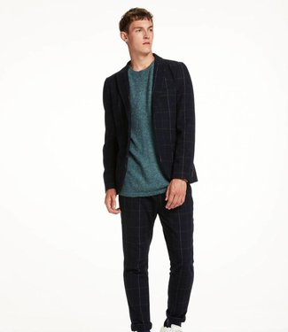 Zara Wool Checkered Blazer