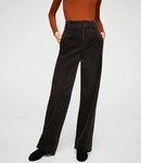 Mango Black Ribbed Pants