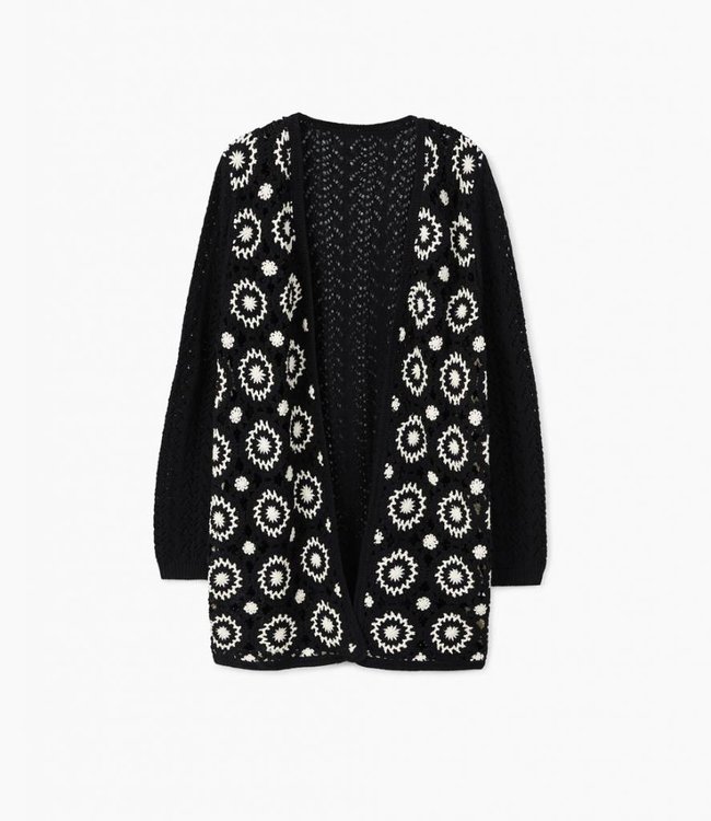 Esprit Crochet Vest Black