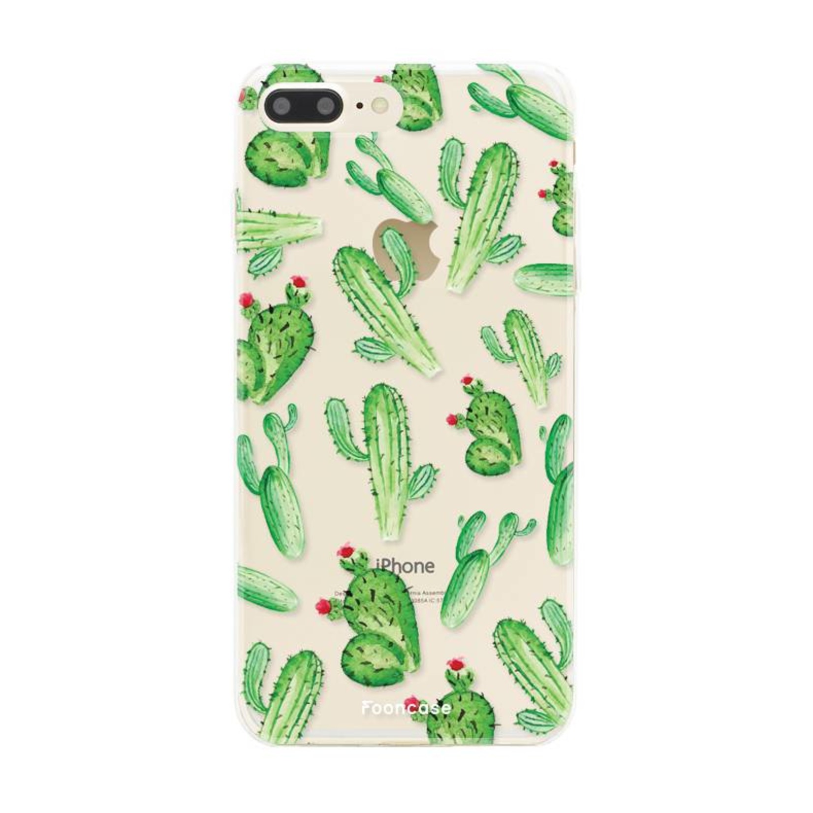 FOONCASE iPhone 7 Plus hoesje TPU Soft Case - Back Cover - Cactus