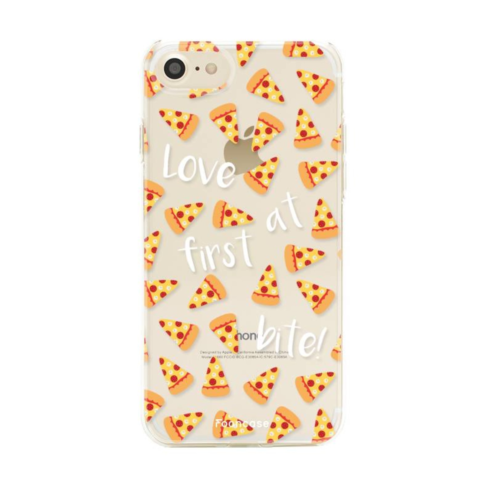 FOONCASE iPhone 8 hoesje TPU Soft Case - Back Cover - Pizza