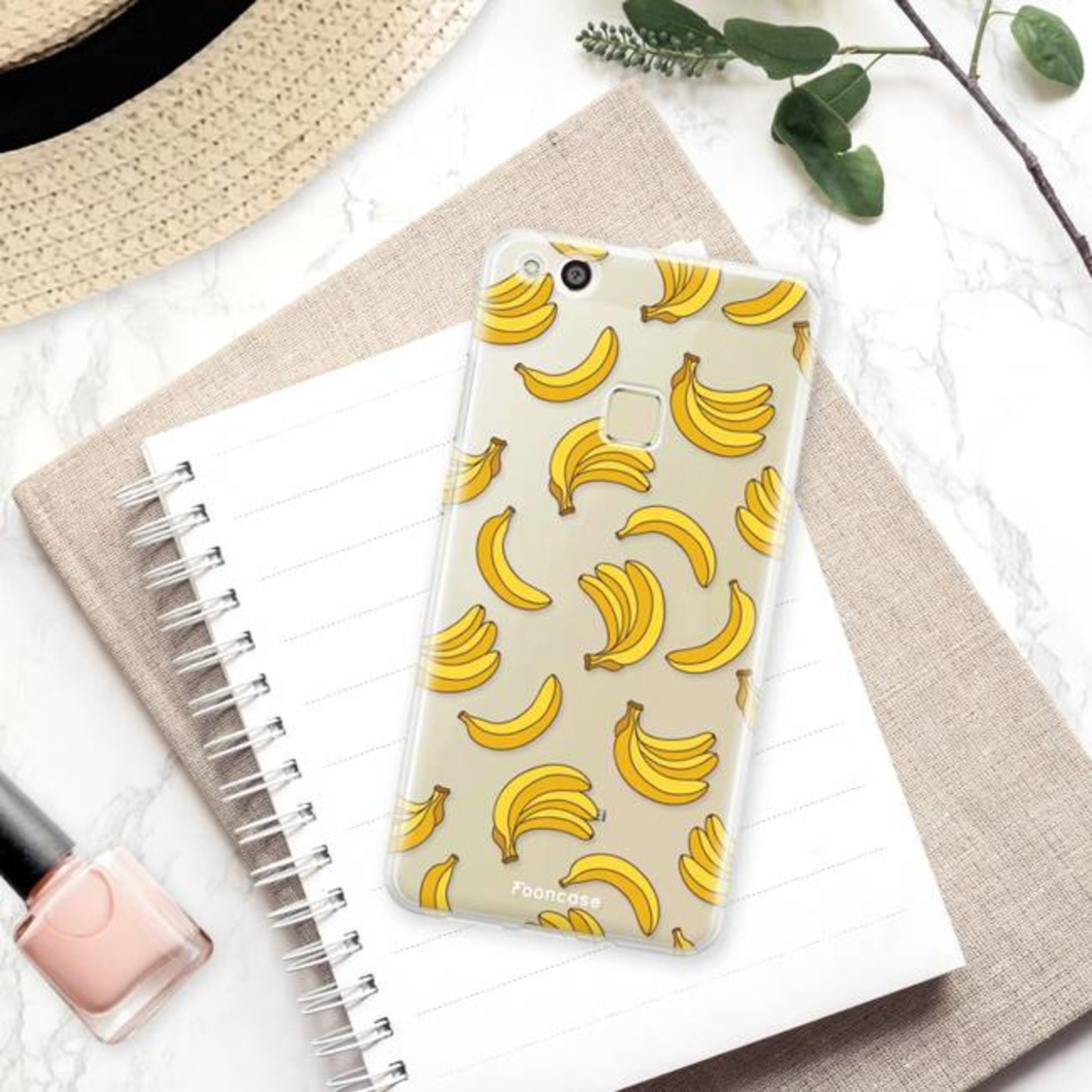 FOONCASE Huawei P10 Lite hoesje TPU Soft Case - Back Cover - Bananas / Banaan / Bananen