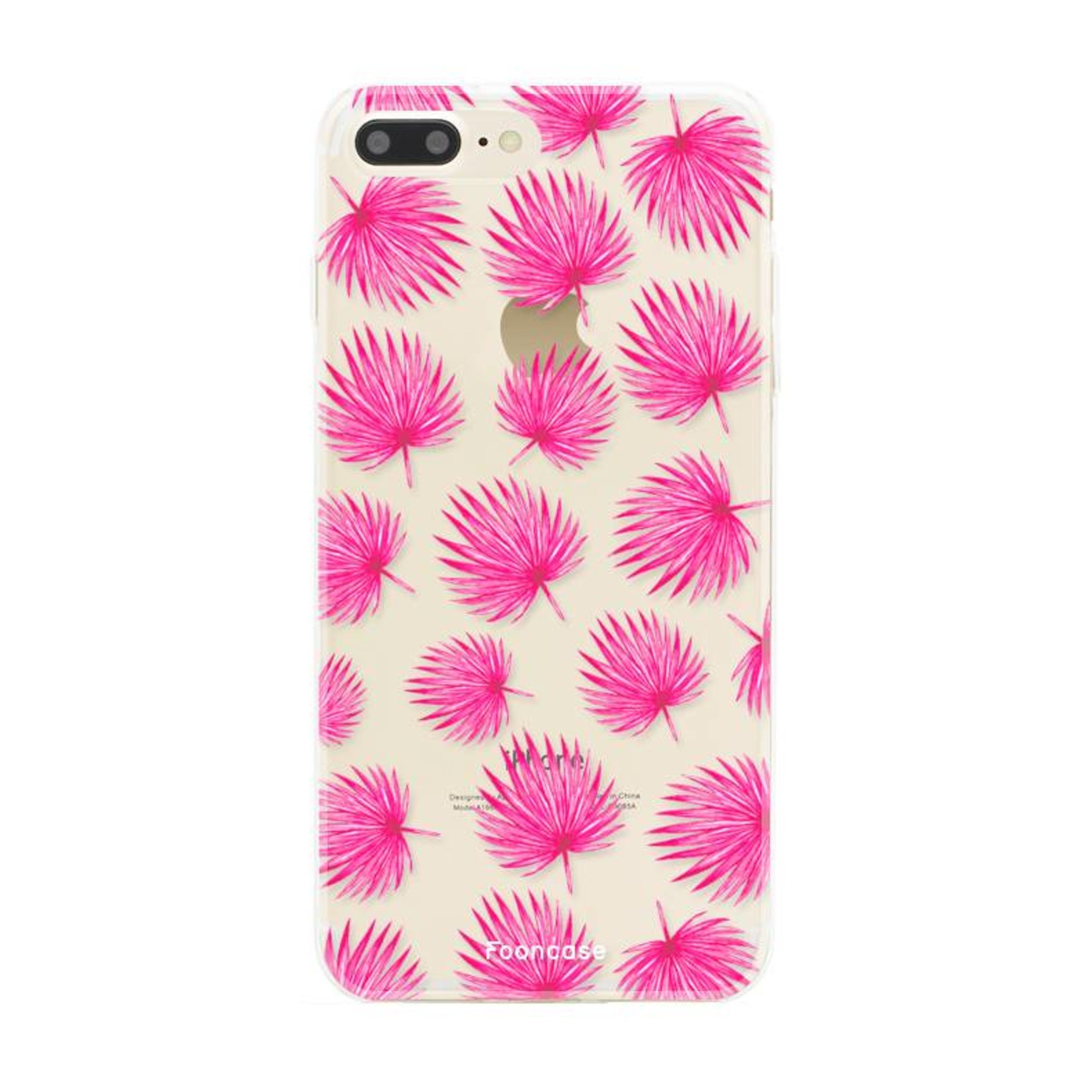 FOONCASE Iphone 8 Plus Cover - Foglie rosa