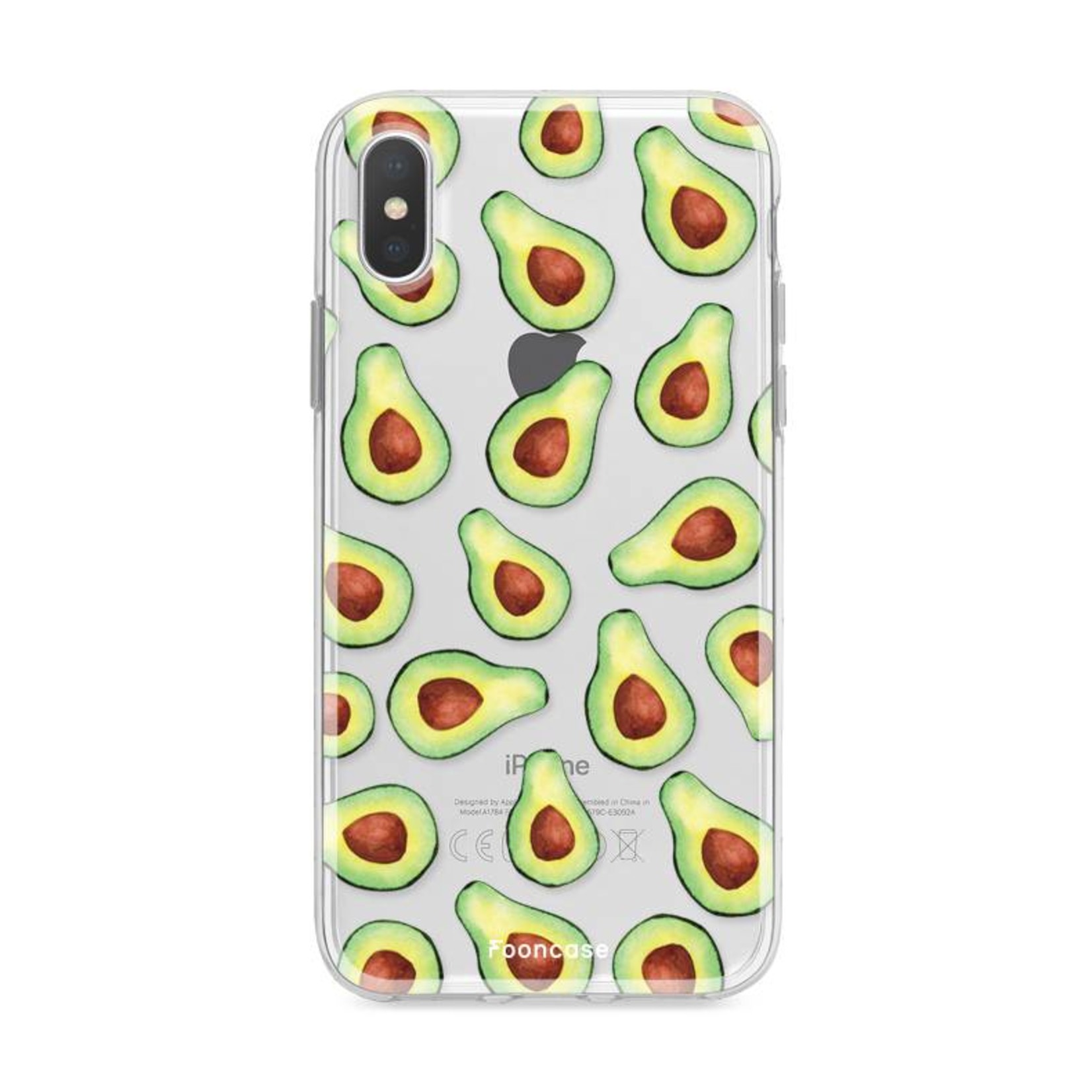 FOONCASE iPhone X hoesje TPU Soft Case - Back Cover - Avocado