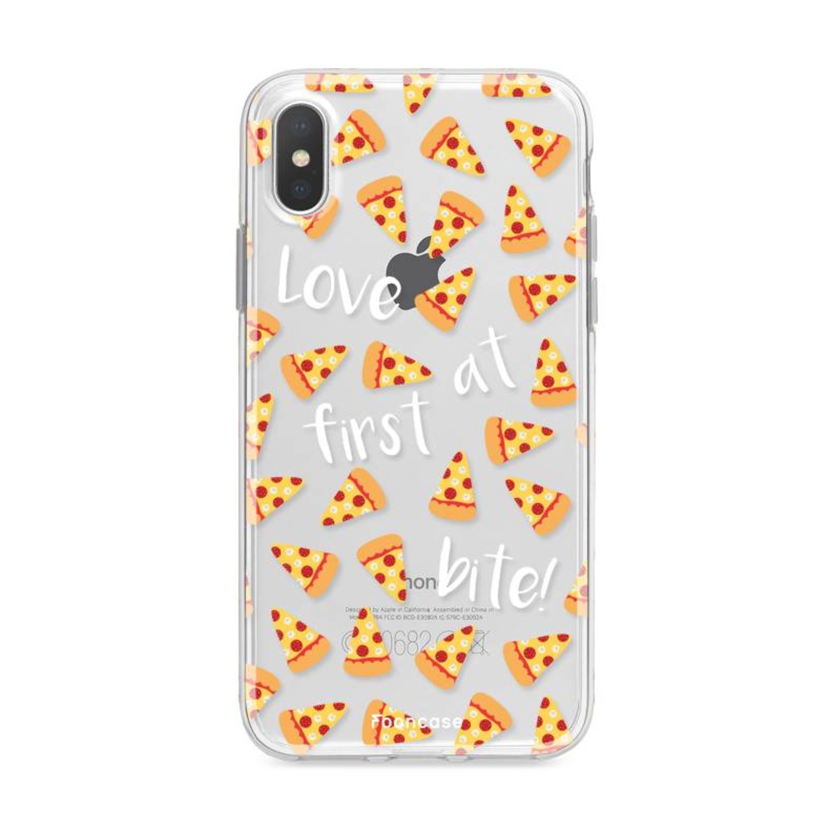 FOONCASE iPhone X hoesje TPU Soft Case - Back Cover - Pizza