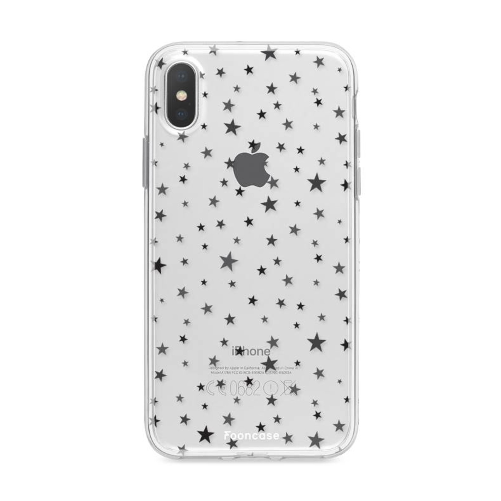 FOONCASE iPhone X hoesje TPU Soft Case - Back Cover - Stars / Sterretjes
