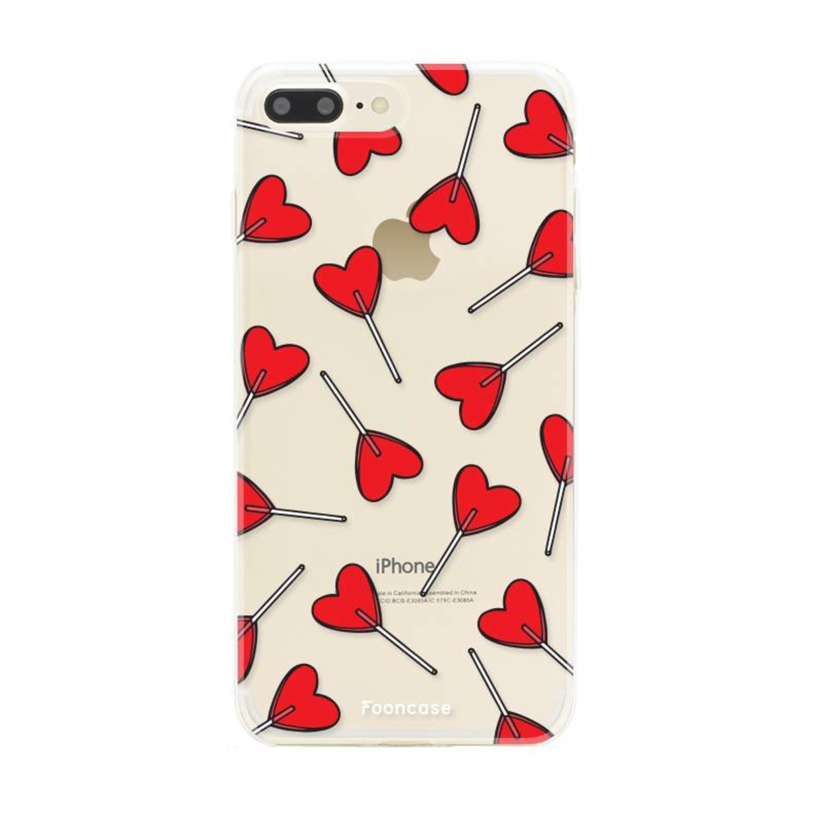 FOONCASE iPhone 7 Plus hoesje TPU Soft Case - Back Cover - Love Pop