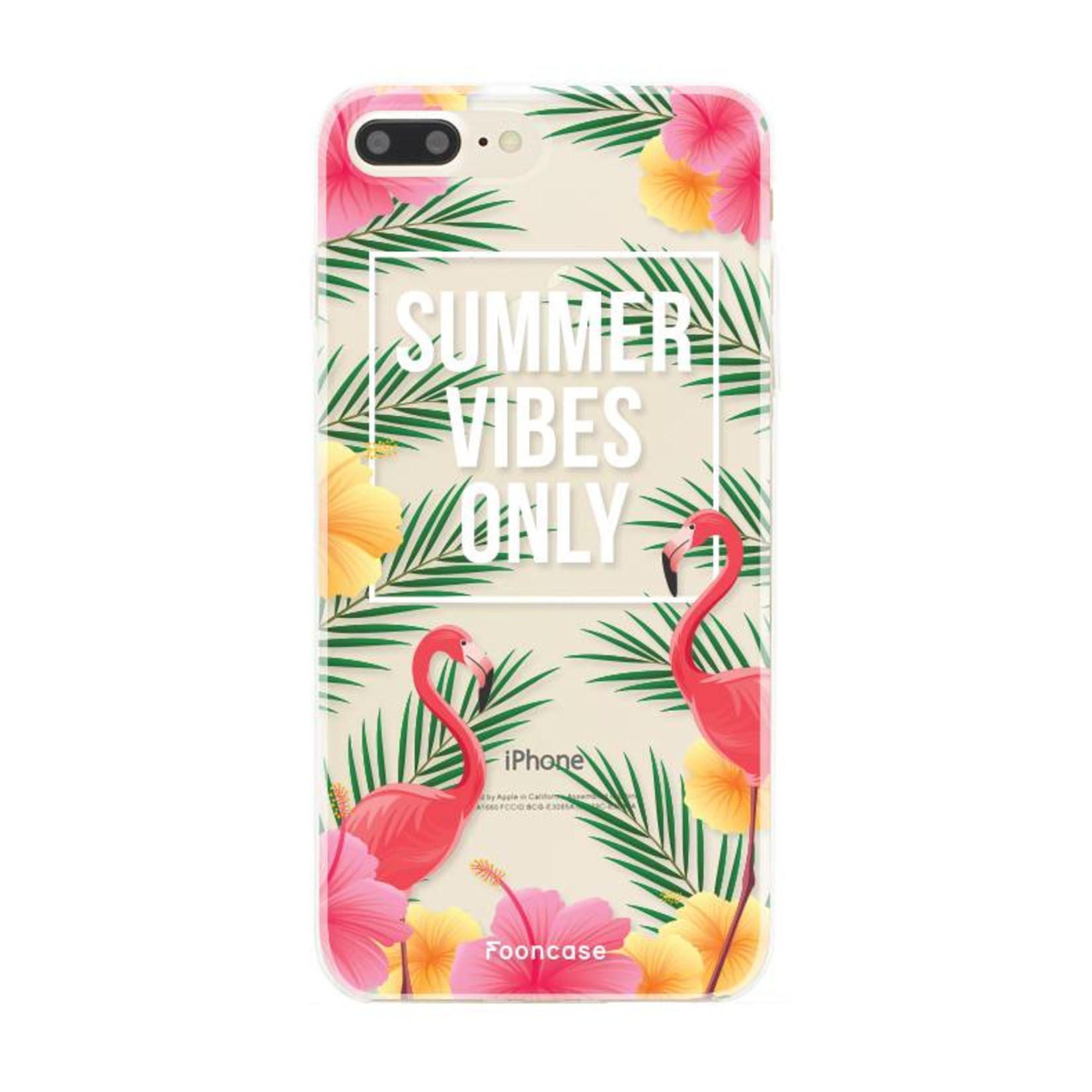 FOONCASE iPhone 8 Plus hoesje TPU Soft Case - Back Cover - Summer Vibes Only
