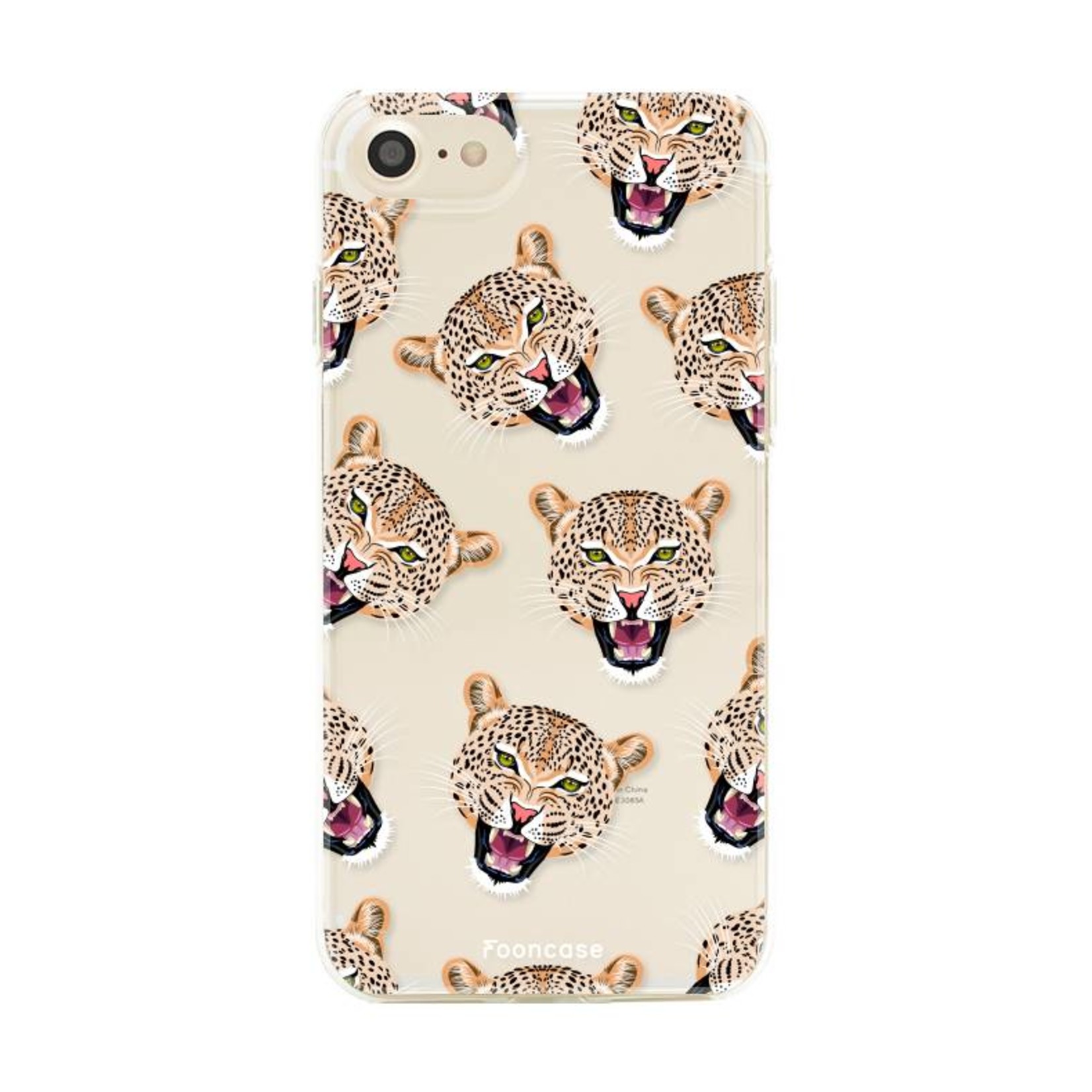 FOONCASE iPhone 8 hoesje TPU Soft Case - Back Cover - Cheeky Leopard