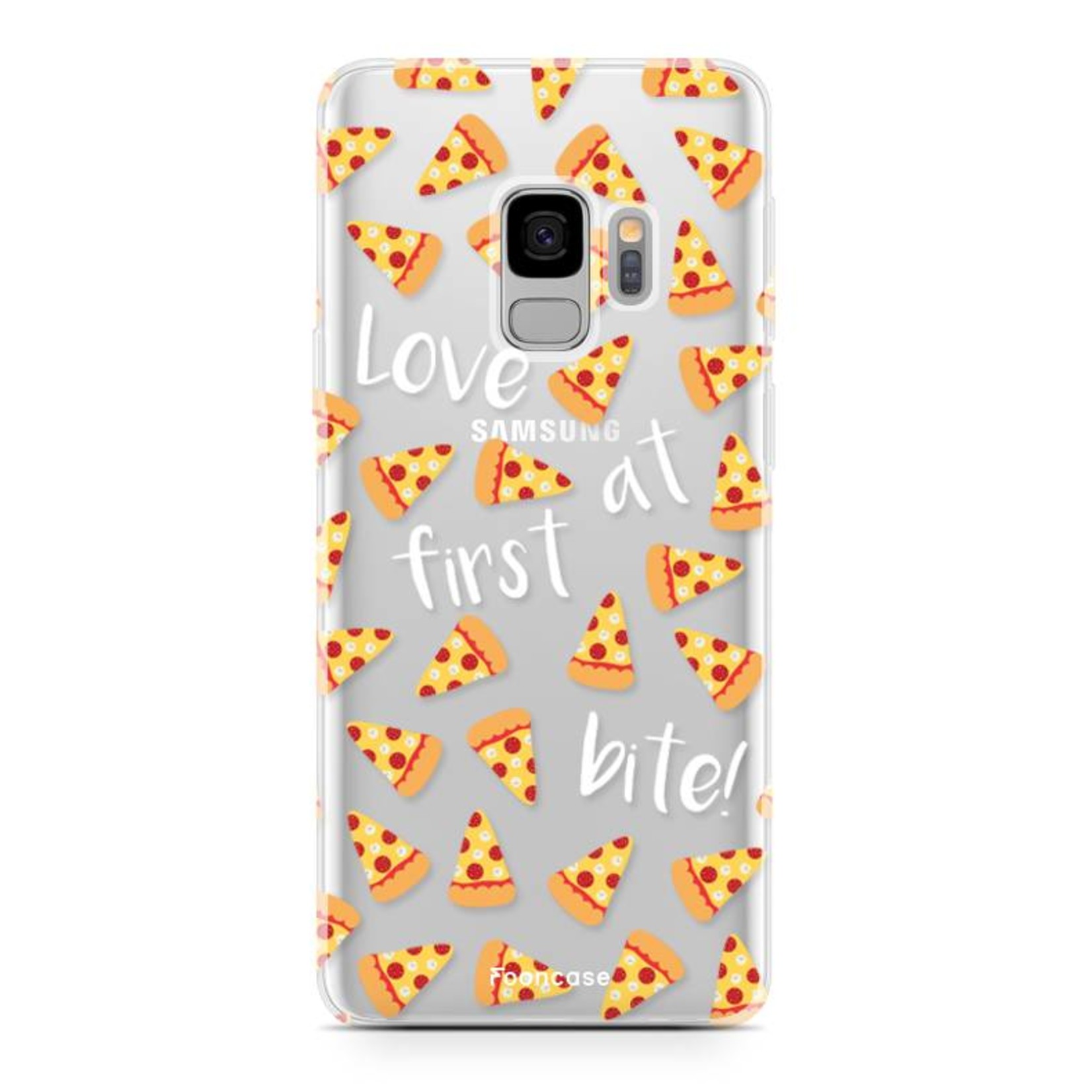 FOONCASE Fooncase Hoesje Geschikt voor Samsung Galaxy S9 - Shockproof Case - Back Cover / Soft Case - Pizza