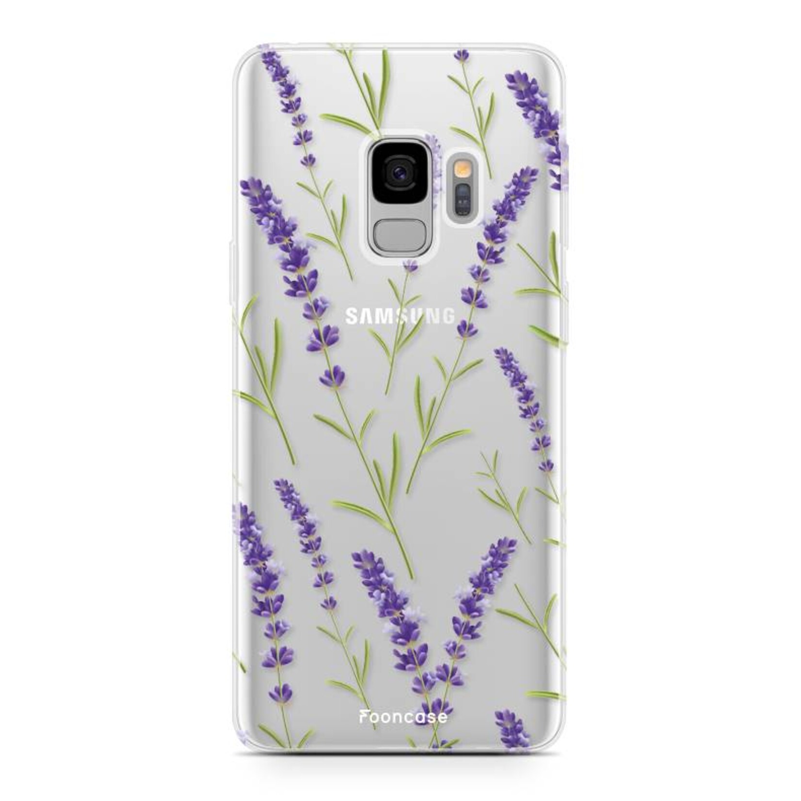 FOONCASE Samsung Galaxy S9 hoesje TPU Soft Case - Back Cover - Purple Flower / Paarse bloemen