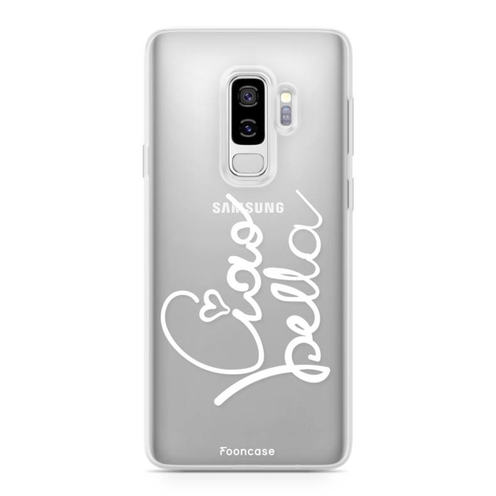 FOONCASE Fooncase Hoesje Geschikt voor Samsung Galaxy S9 Plus - Shockproof Case - Back Cover / Soft Case - Ciao Bella!