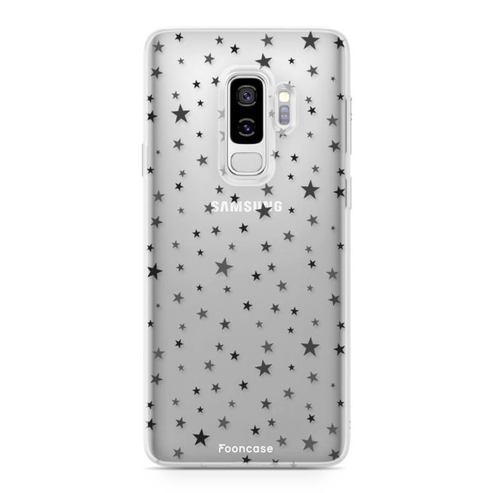FOONCASE Fooncase Hoesje Geschikt voor Samsung Galaxy S9 Plus - Shockproof Case - Back Cover / Soft Case - Stars / Sterretjes