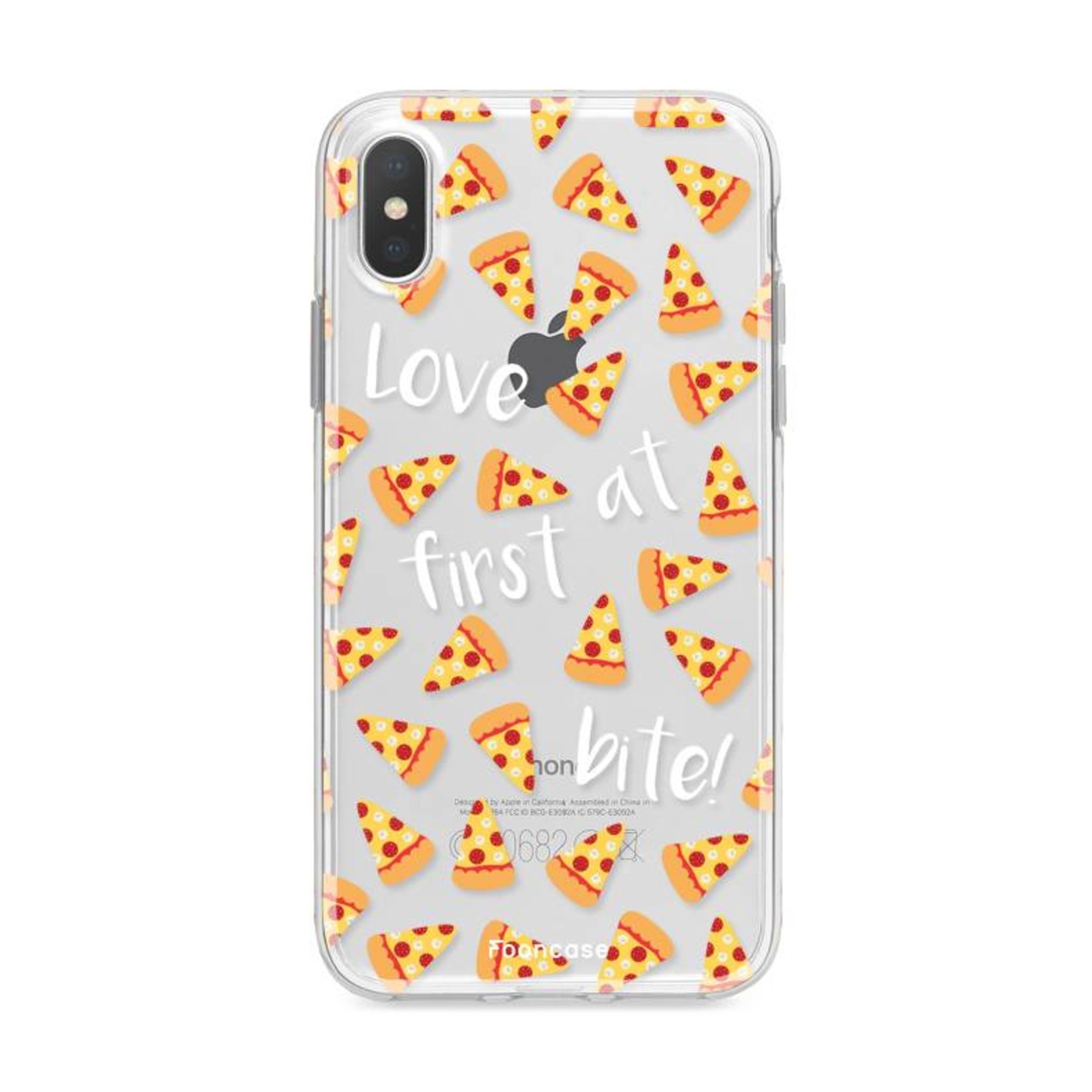 FOONCASE Fooncase Hoesje Geschikt voor iPhone XS - Shockproof Case - Back Cover / Soft Case - Pizza