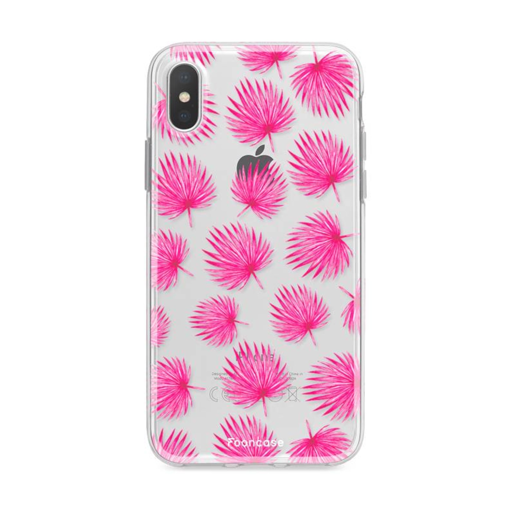 FOONCASE Iphone XS Case - Pink leaves