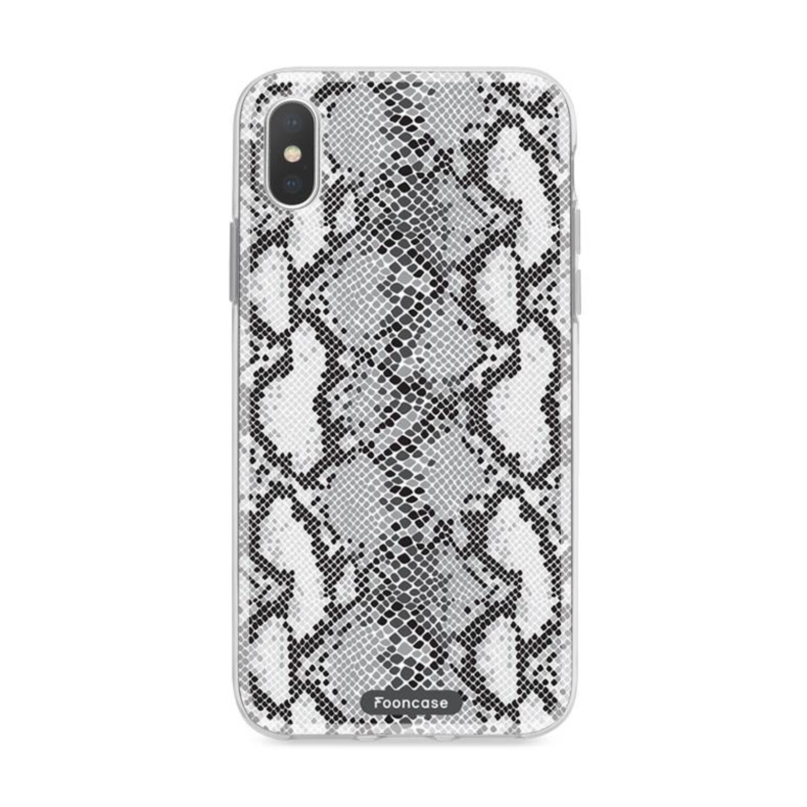 FOONCASE iPhone X hoesje TPU Soft Case - Back Cover - Snake it / Slangen print