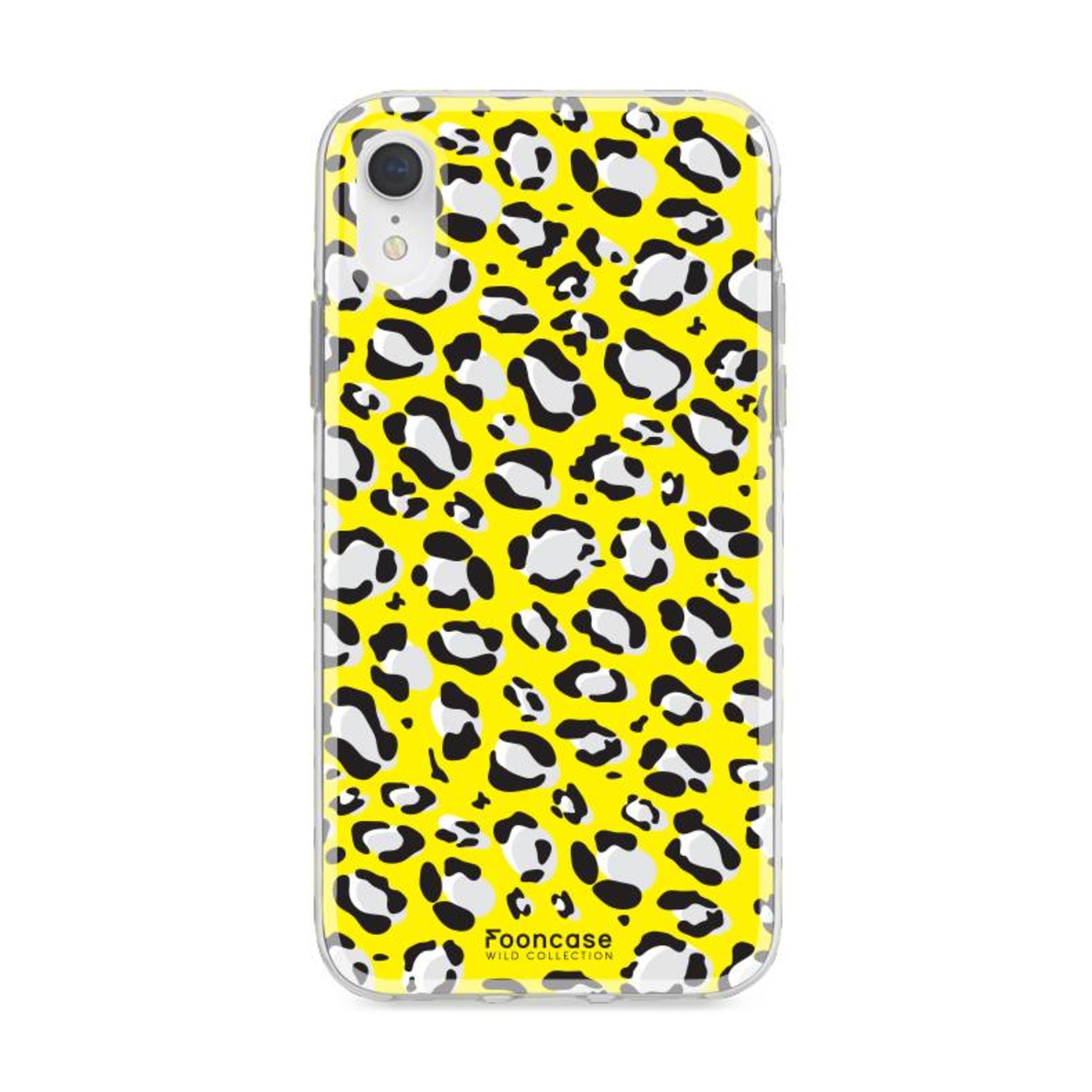 FOONCASE iPhone XR hoesje TPU Soft Case - Back Cover - Luipaard / Leopard print / Geel