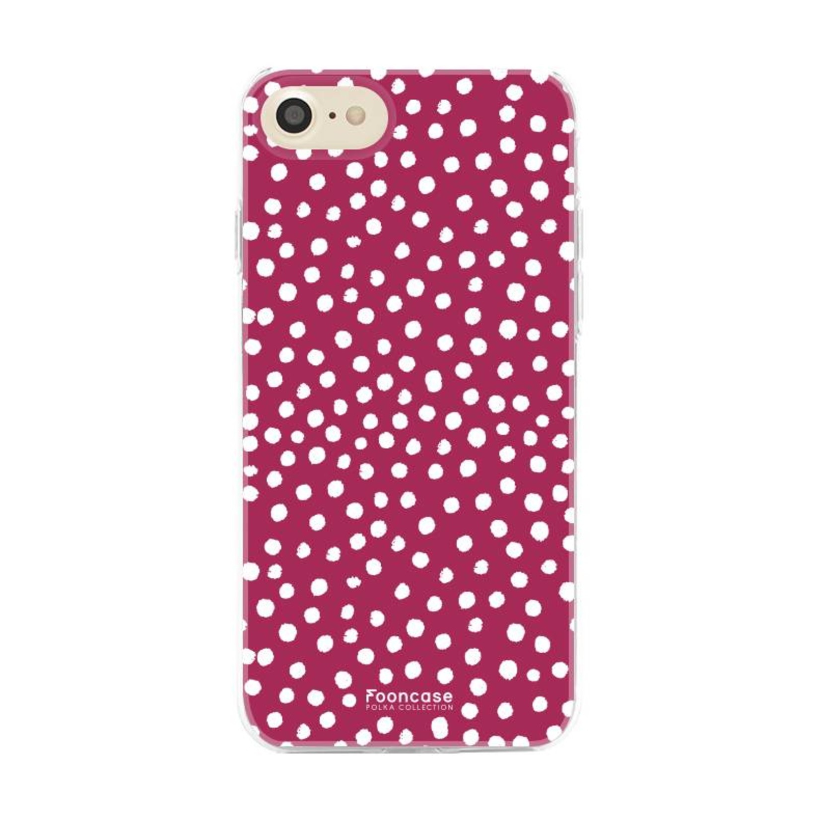 FOONCASE Iphone 8 - POLKA COLLECTION / Bordeaux Red