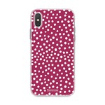 FOONCASE Iphone X - POLKA COLLECTION / Bordeaux Red