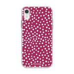 FOONCASE Iphone XR - POLKA COLLECTION / Bordeaux Red