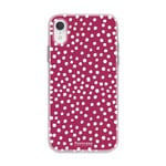 FOONCASE Iphone XR - POLKA COLLECTION / Bordeaux Rot