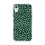 FOONCASE Iphone XR - POLKA COLLECTION / Dunkelgrün