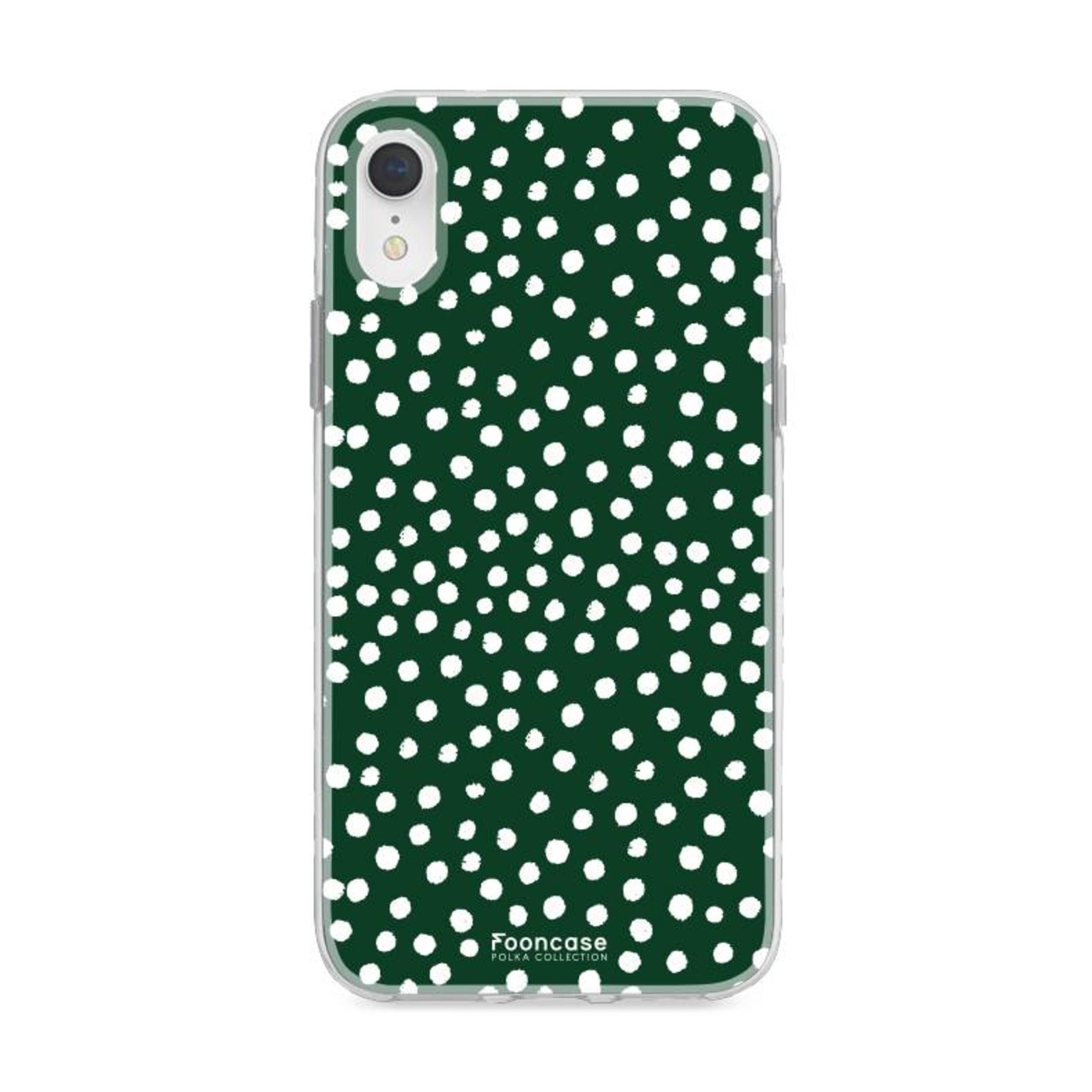 FOONCASE Iphone XR - POLKA COLLECTION / Dark green