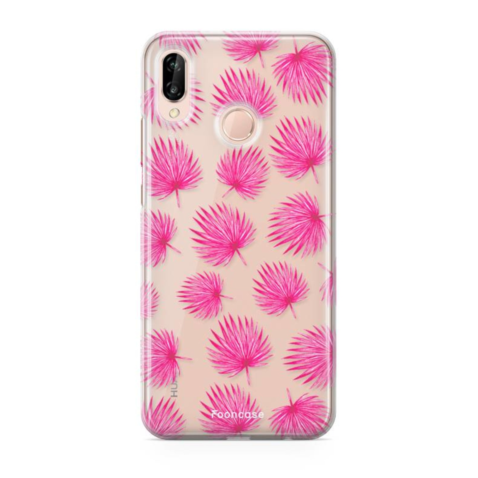 FOONCASE Huawei P20 Lite Case - Pink leaves