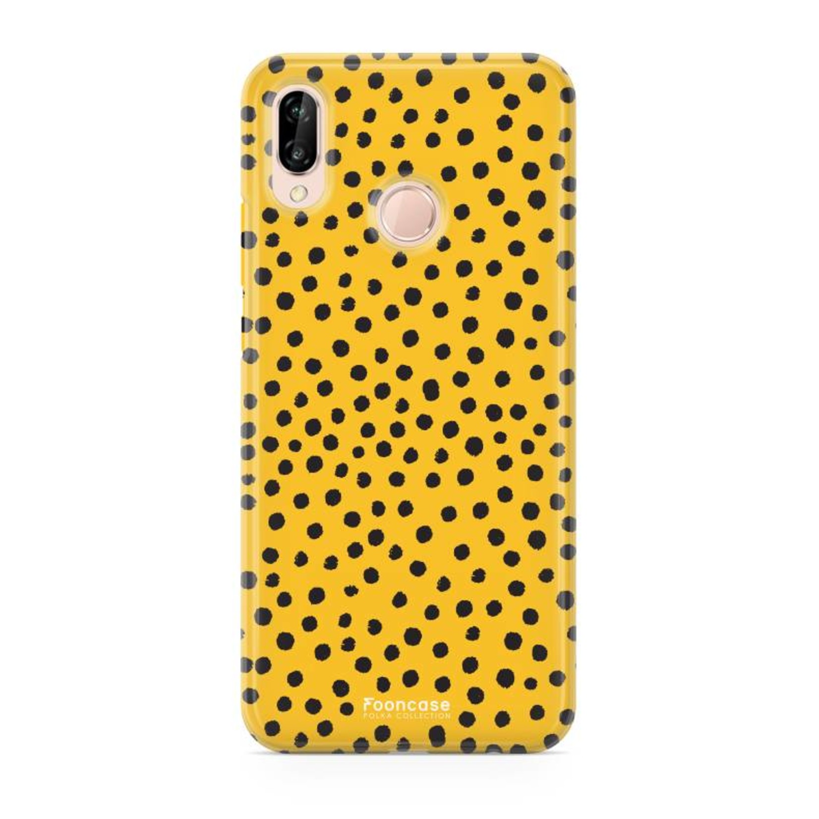 FOONCASE Huawei P20 Lite - POLKA COLLECTION / Giallo ocra