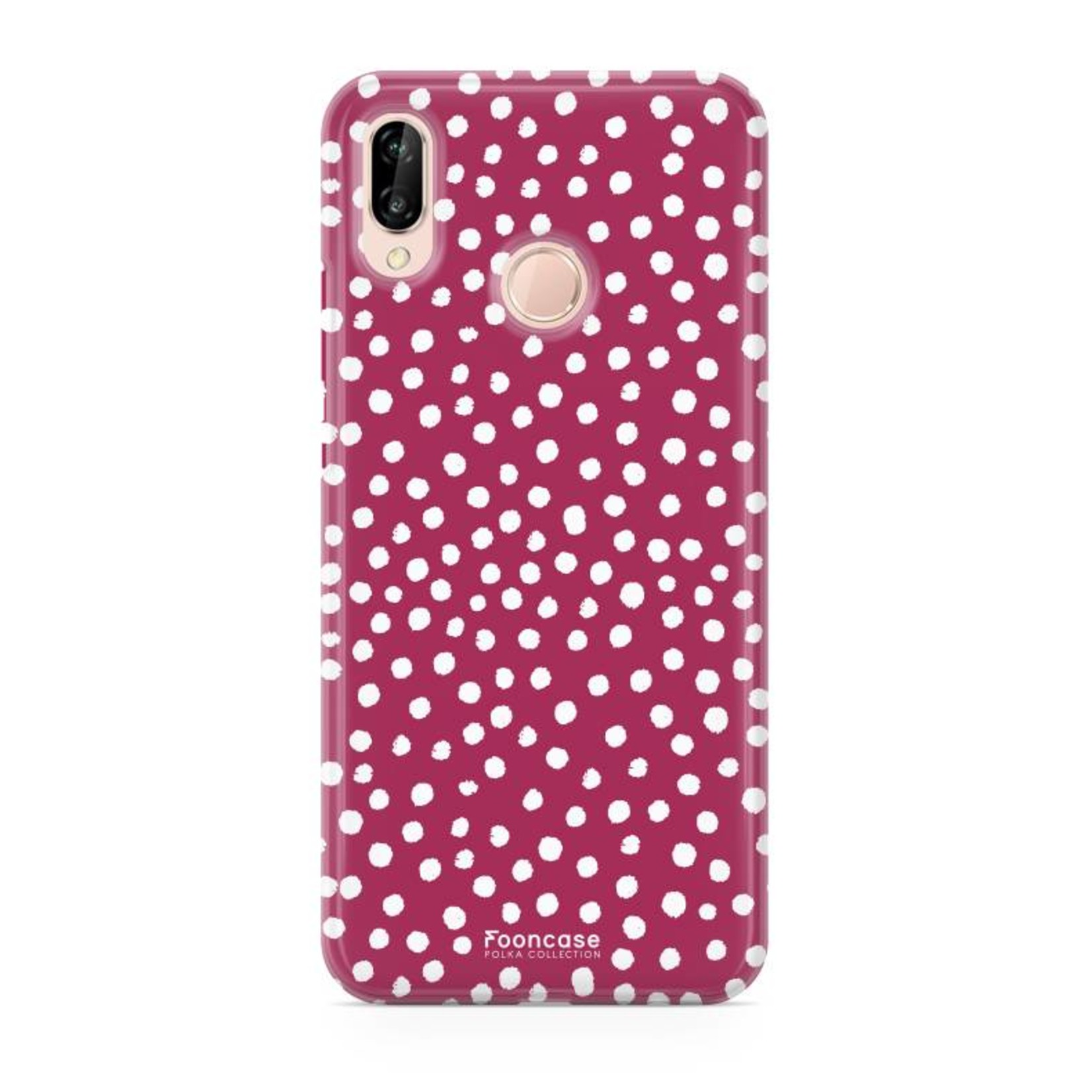 FOONCASE Huawei P20 Lite - POLKA COLLECTION / Red