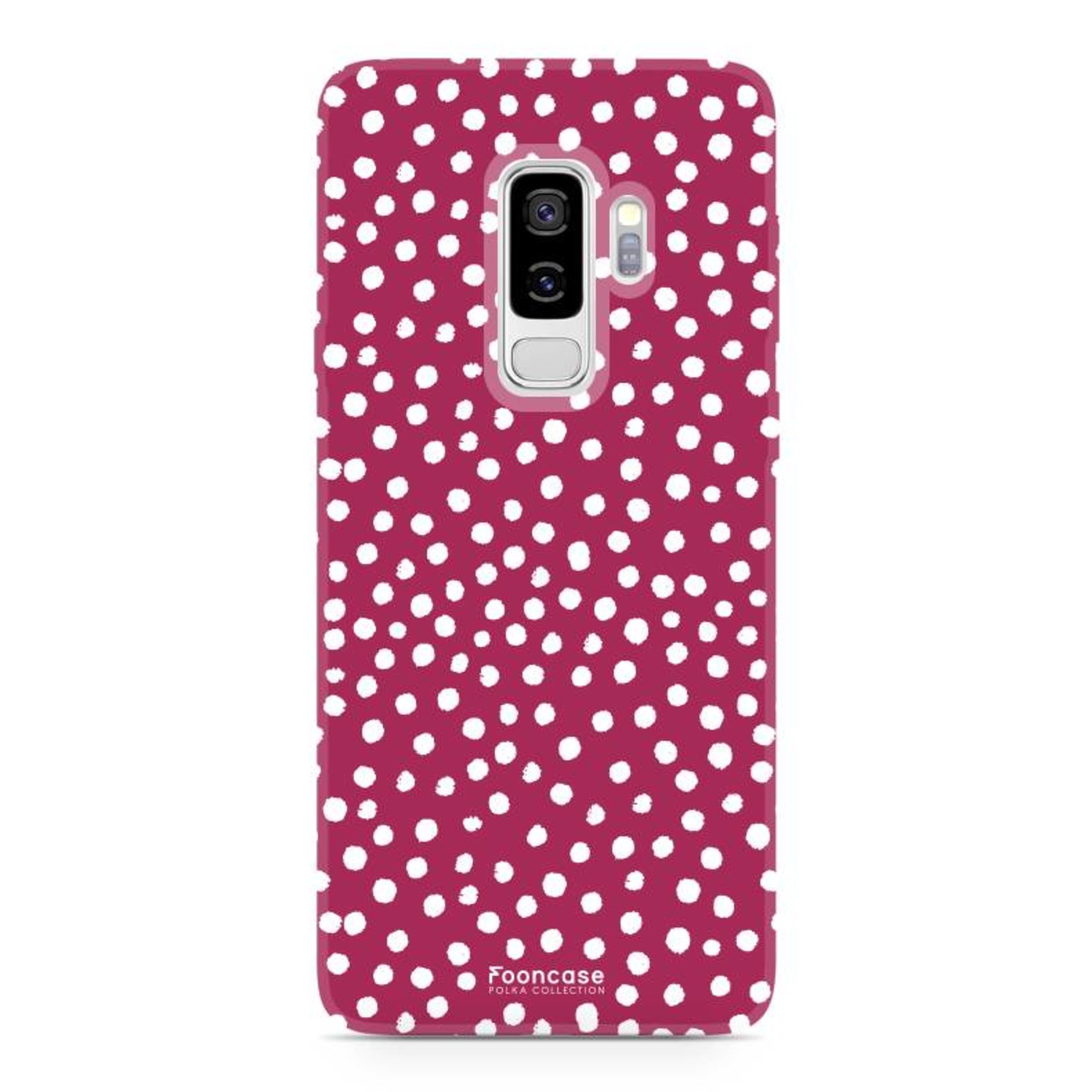 FOONCASE Samsung Galaxy S9 Plus - POLKA COLLECTION / Rosso