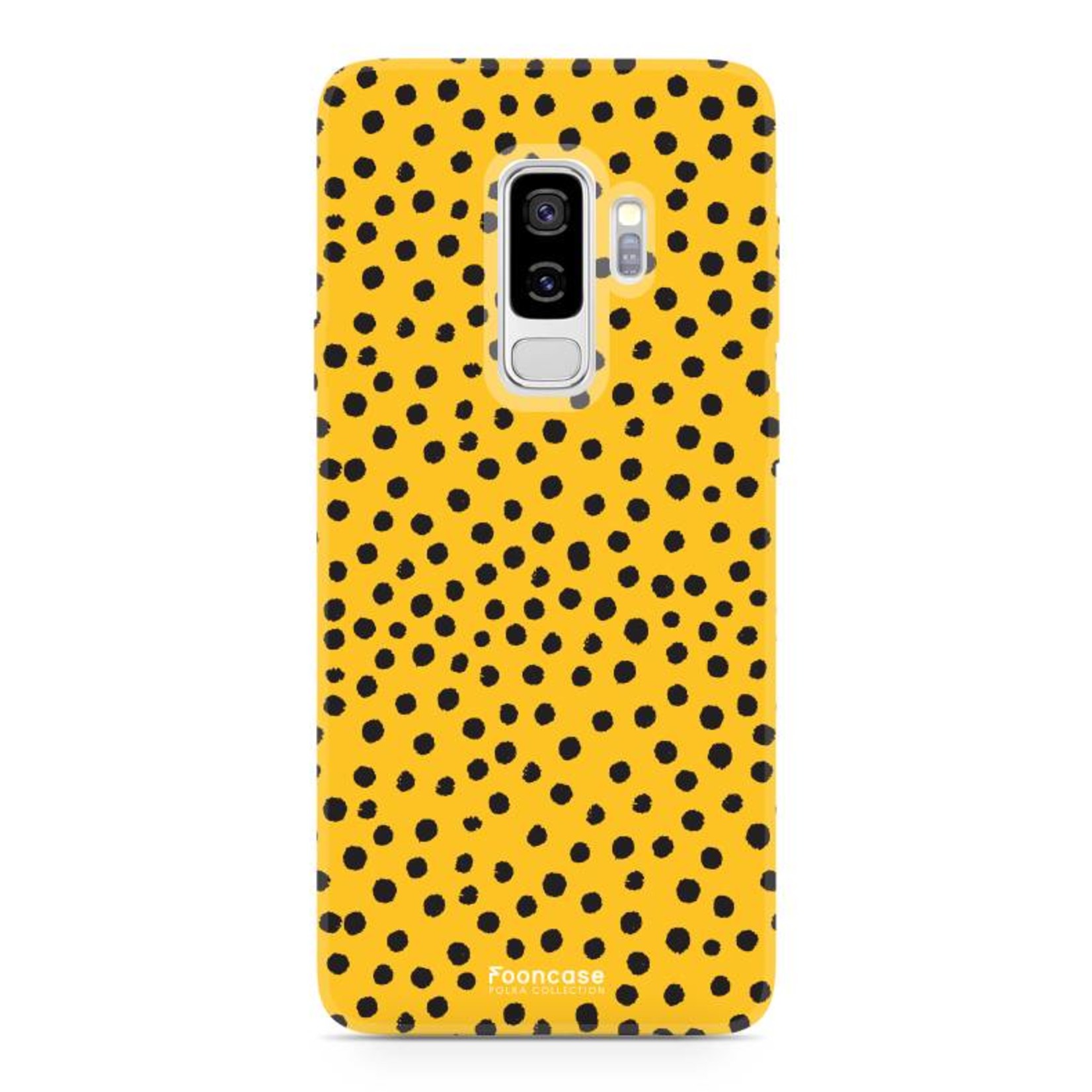 FOONCASE Samsung Galaxy S9 Plus - POLKA COLLECTION / Giallo ocra