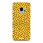 FOONCASE Samsung Galaxy S9 - POLKA COLLECTION / Oker Geel